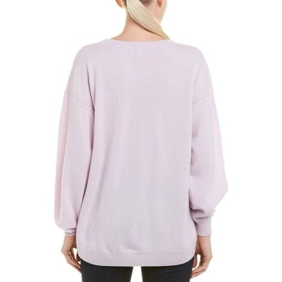 Joie Wool Split Hem Pullover Pink Sweater Size Medium - Picture 2 of 9